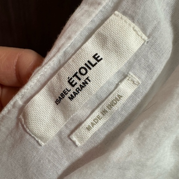 Isabel Marant Etoile Lecia Dress White One-Shoulder Puff-Sleeve Mini Dress - Picture 5 of 10